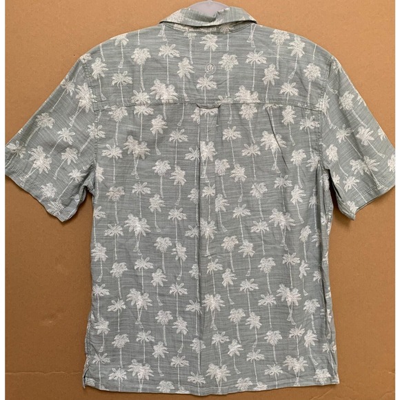 FAT FACE S/S Men's Button Down PALM TREE Print Shirt Asparagus Green Sz SML - Picture 11 of 16